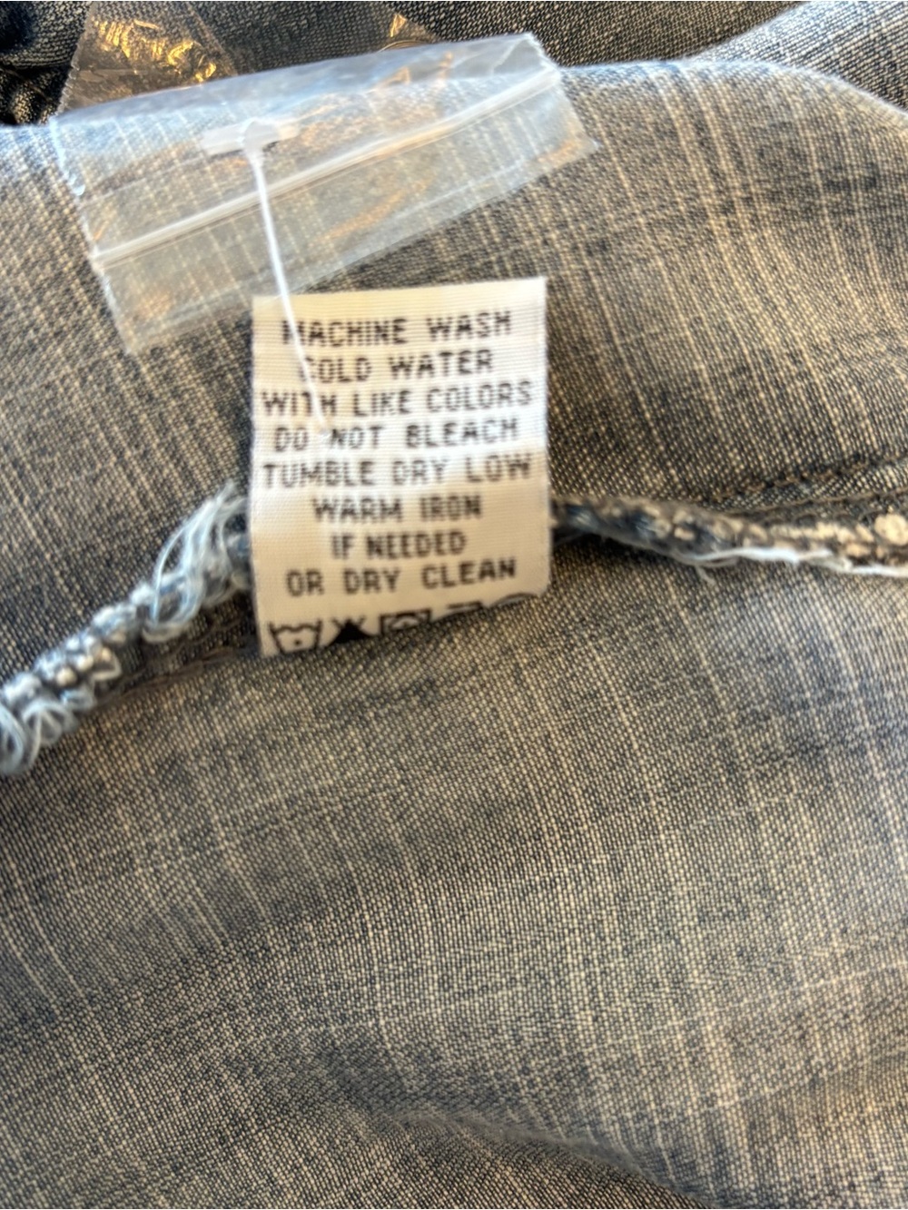 Velvet Heart Women’s Chambray Blue Shirt Mini Dress Button Front Medium Pockets - Picture 10 of 11